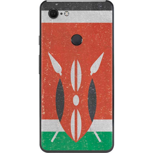 Kenya Flag Distressed Google Pixel 3 XL Skin